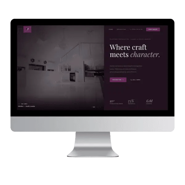 landing page mock up
