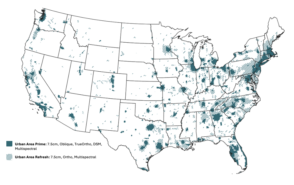 US Collection Plan Coverage Maps Vexcel 2026 UrbanArea Collection Plan 