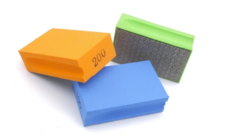 2 DIAMANT-HANDPAD HANDSCHLEIFPAD SCHLEIFEN KERAMIK GLAS MARMOR MONTOLIT Dt262 31428657