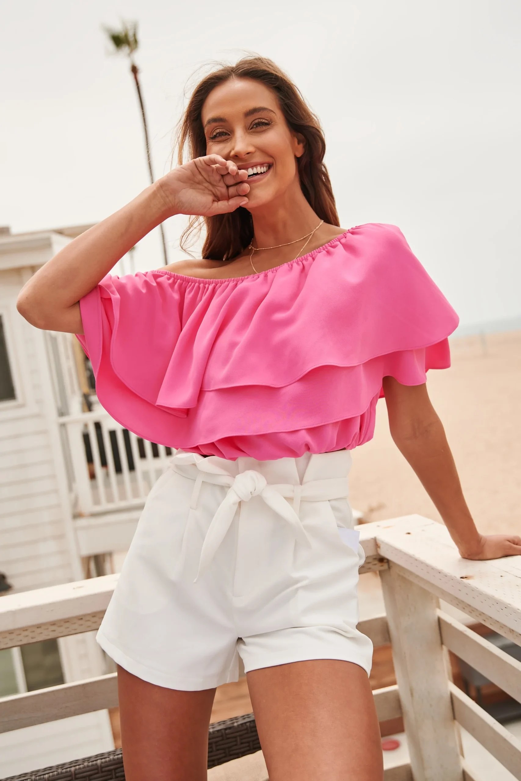 Off Shoulder Ruffle Top scaled