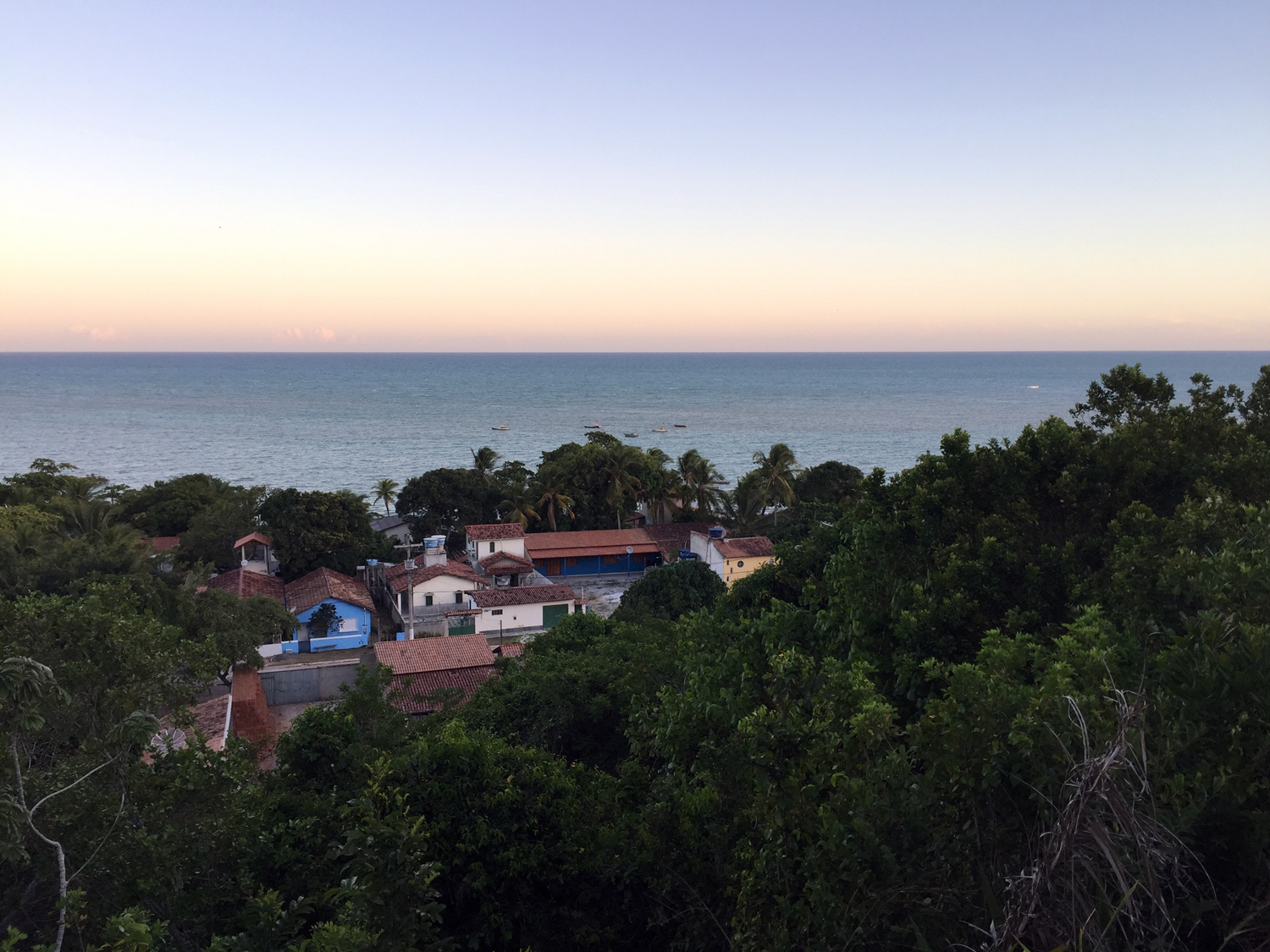 Vista do vilarejo de Cumuruxatiba