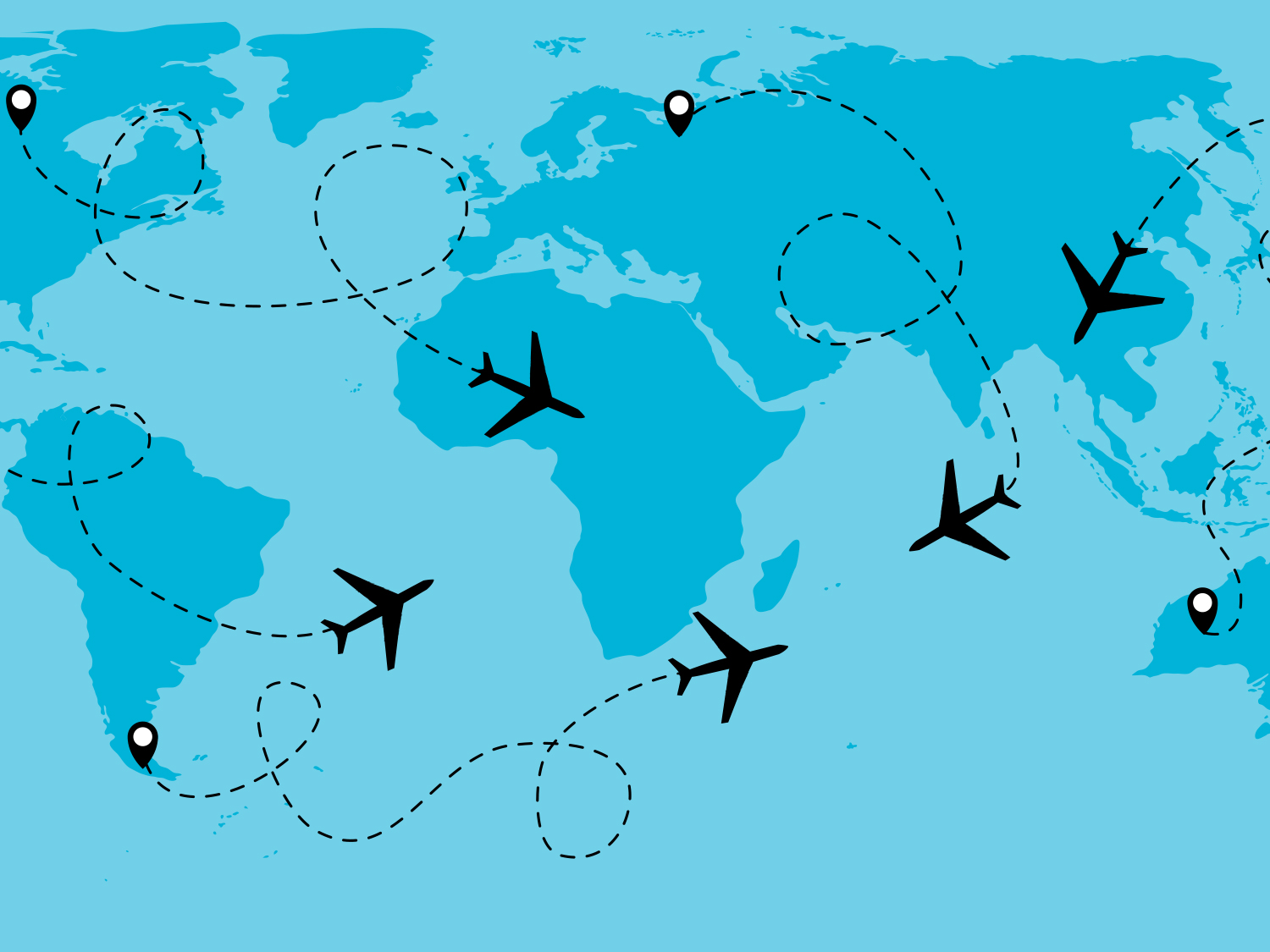 Voos pelo mundo