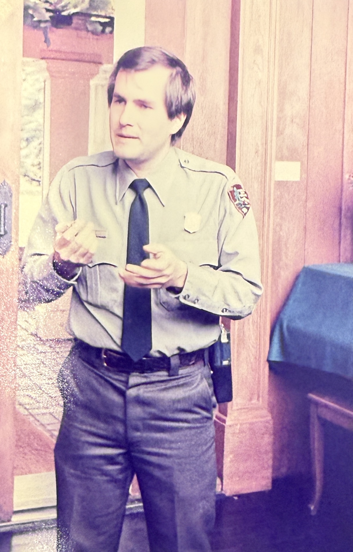 Patrick R. Dunn as a National Park Service interpretive ranger - Saint Gaudens NHS circa 1987