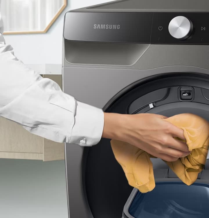 Samsung Washer Dryer Open Hatch with Clothes