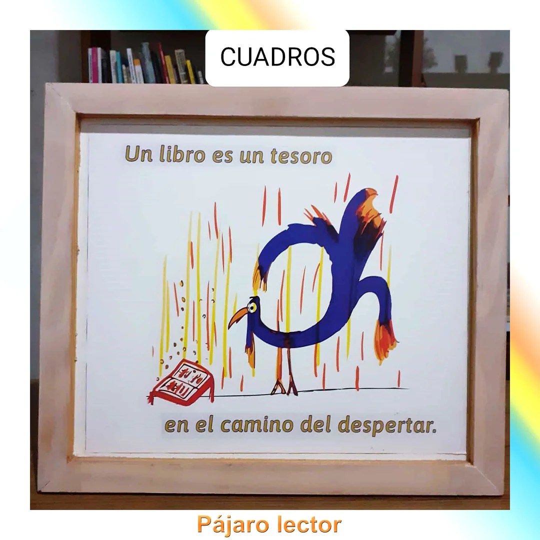 Ilustración digital "Pájaro Lector" de Vibramar.