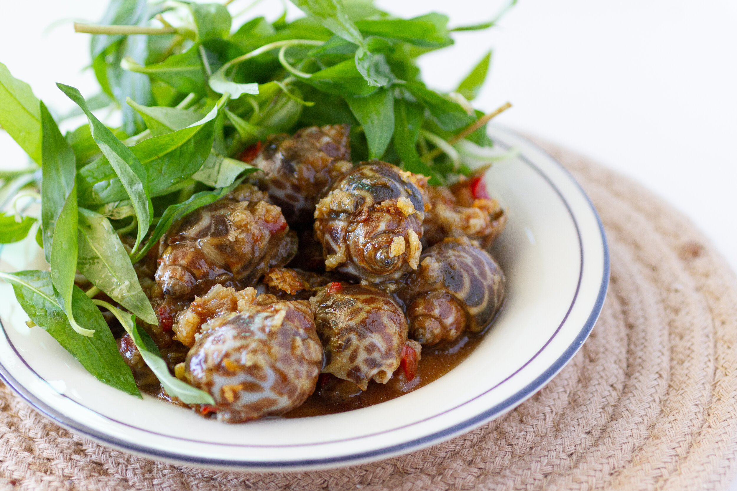 Periwinkle Escargot with Sweet & Sour Tamarind Sauce