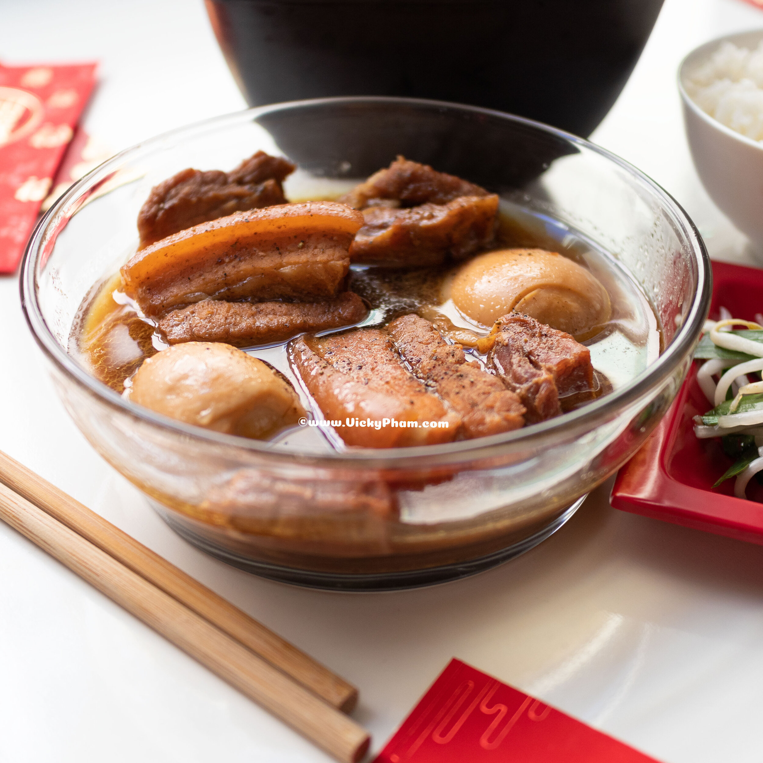 Vietnamese Braised Pork Belly & Eggs with Coca Cola / Coke Soda (Thịt Kho Tàu Coca Cola)