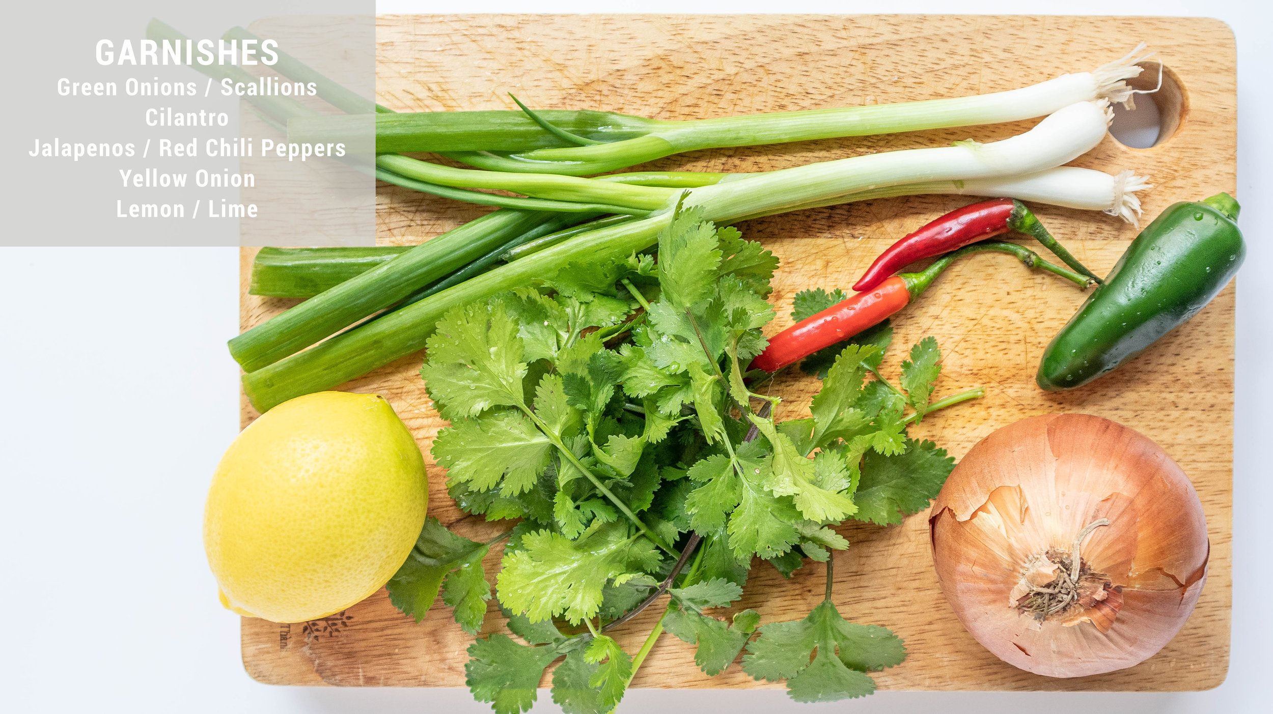 Garnishes for Phở Gà