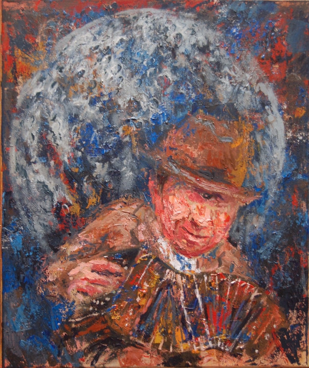 "Bandoneón arrabalero" óleo, 60 X 50 cm.