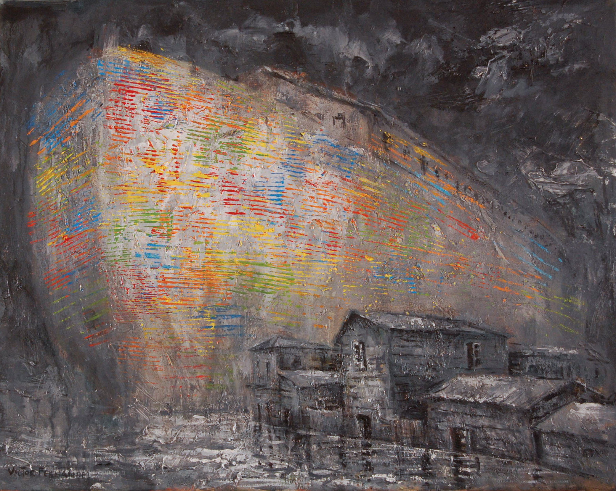 "El Arca en La Boca" - Óleo, 40 X 50 cm.