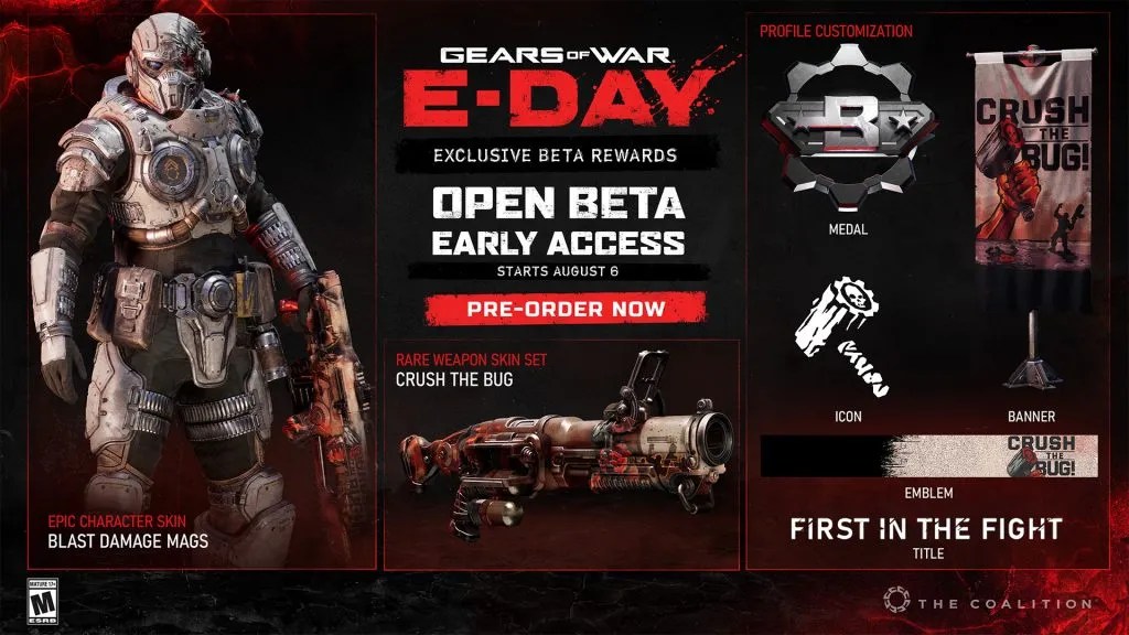 Guía completa de la beta de Gears of War E-Day: Precarga, fechas, acceso y contenidos