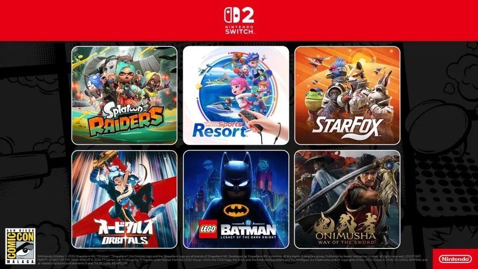 Nintendo detalla sus planes para San Diego Comic-Con Málaga: Nintendo Switch Sports Resort jugable y catálogo para Nintendo Switch 2
