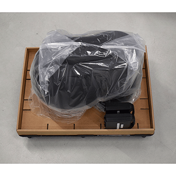 Instrument in its plastic wrap
