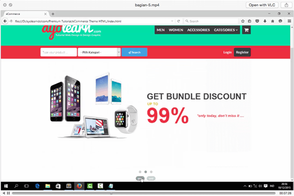 Video Tutorial Desain Template Toko Online Dengan Html Dan Css Video Tutorial Codeigniter