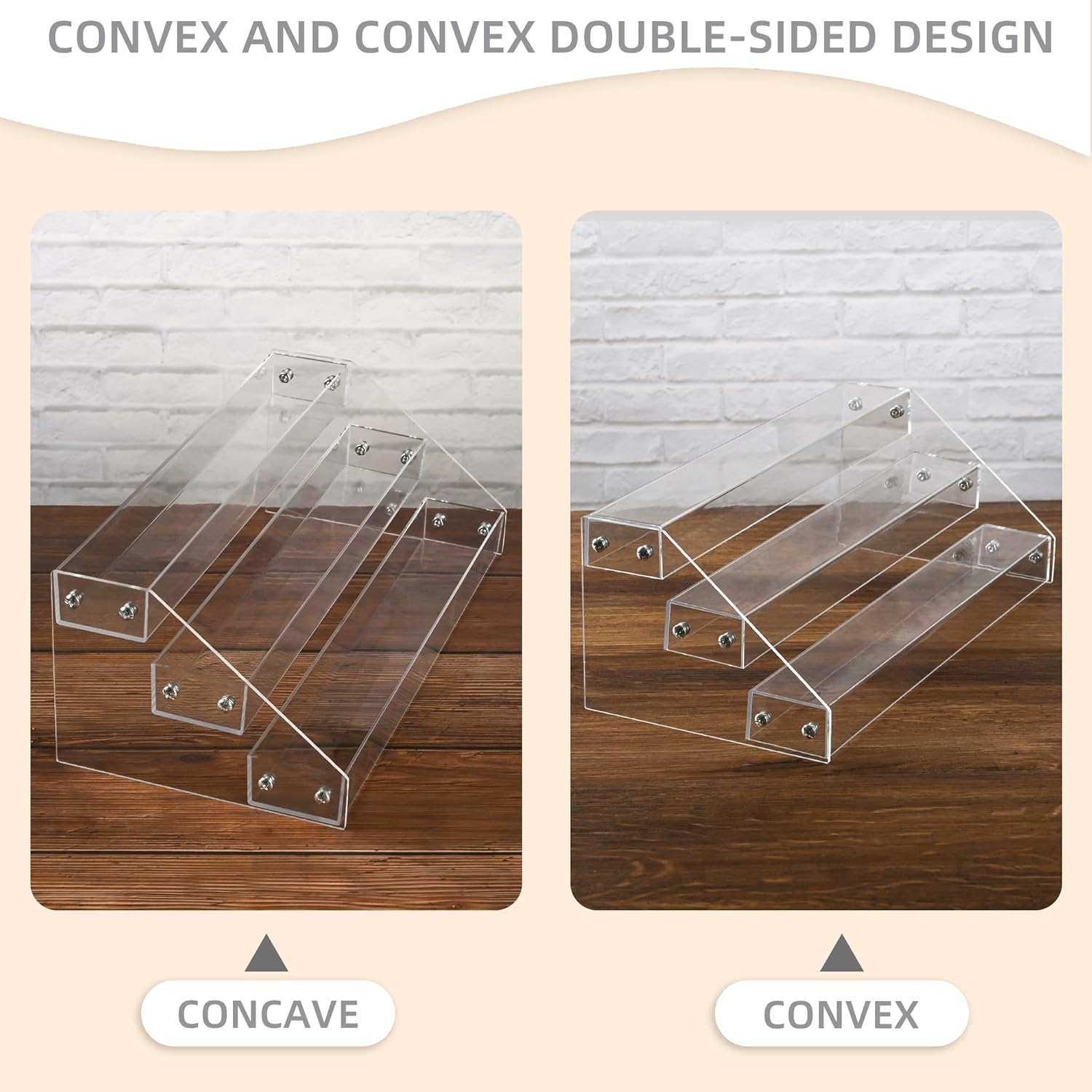 Sturdy and durable clear acrylic construction