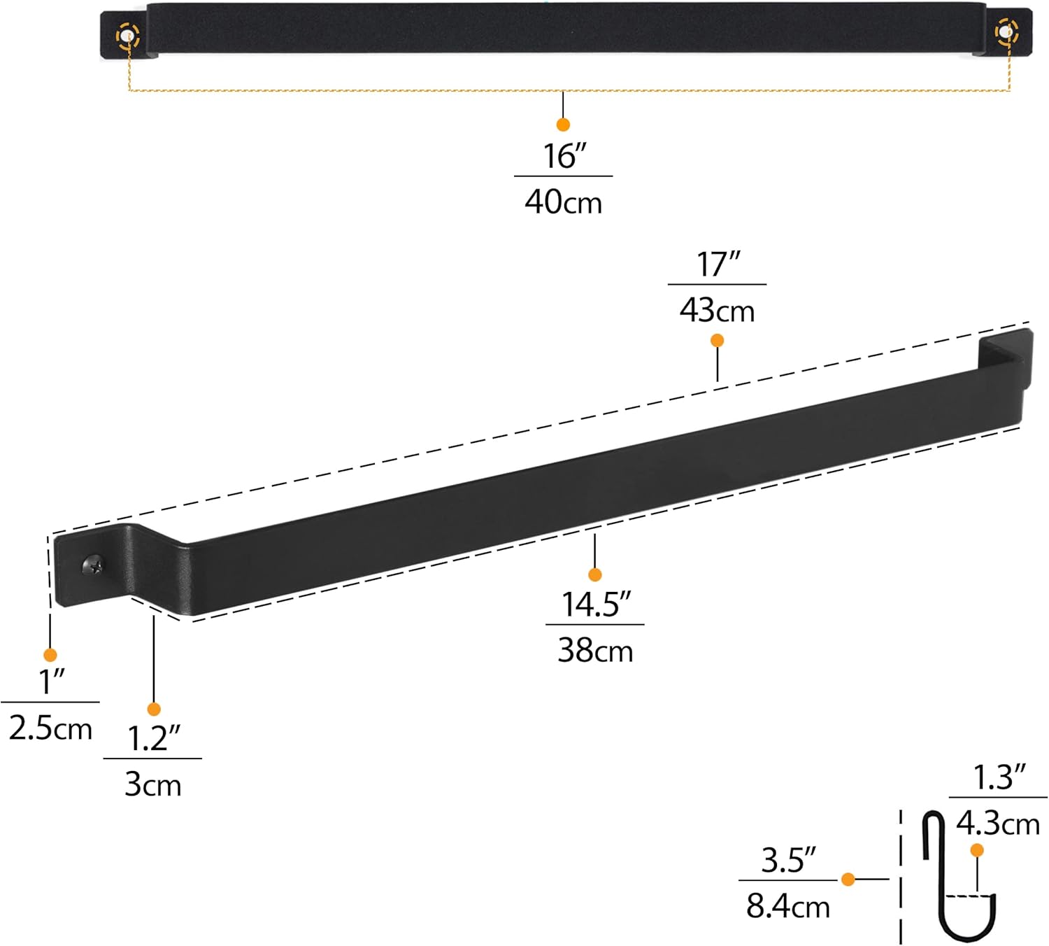 Close-up of the durable wrought iron construction