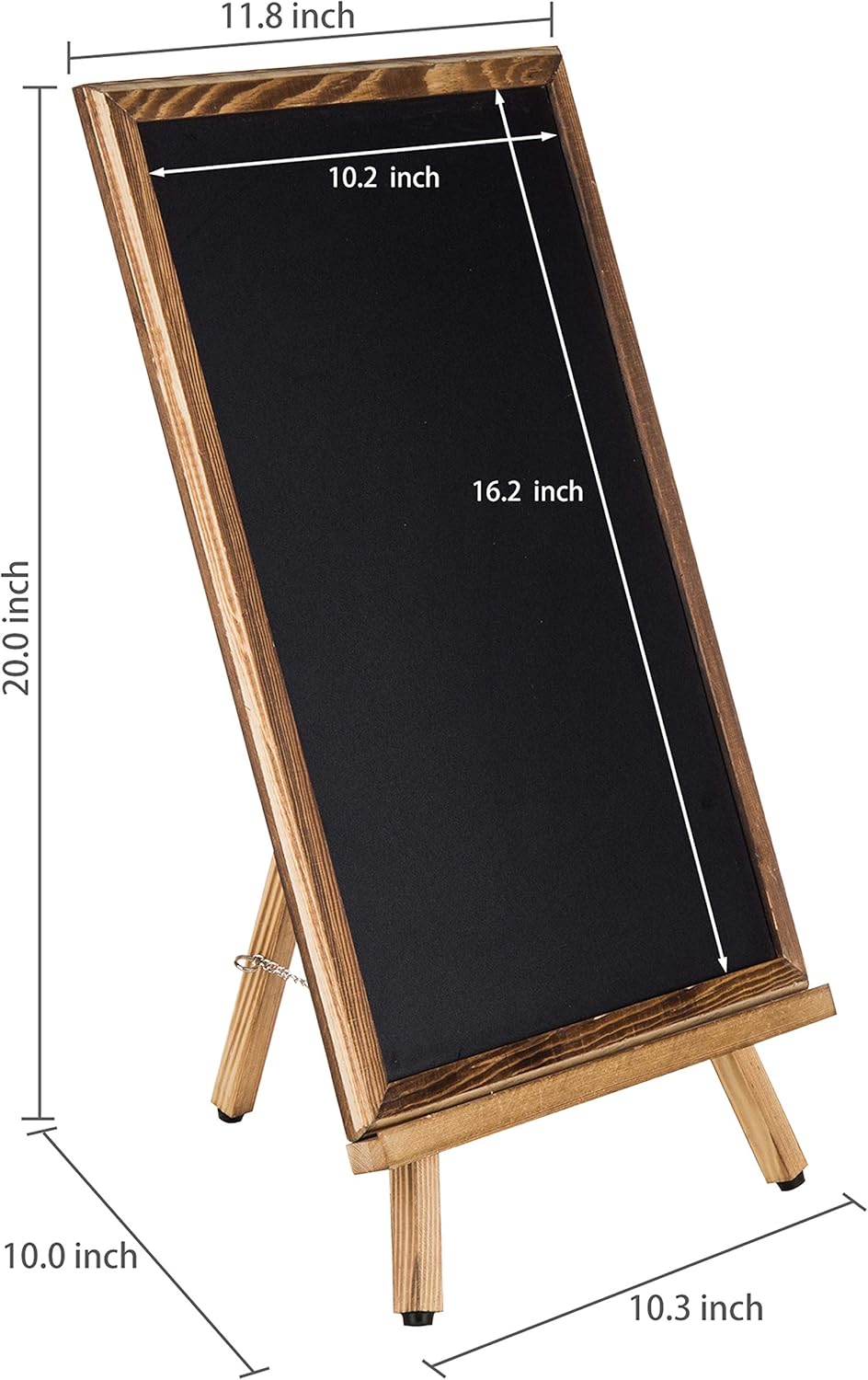 Chalkboard sign folded for easy transport