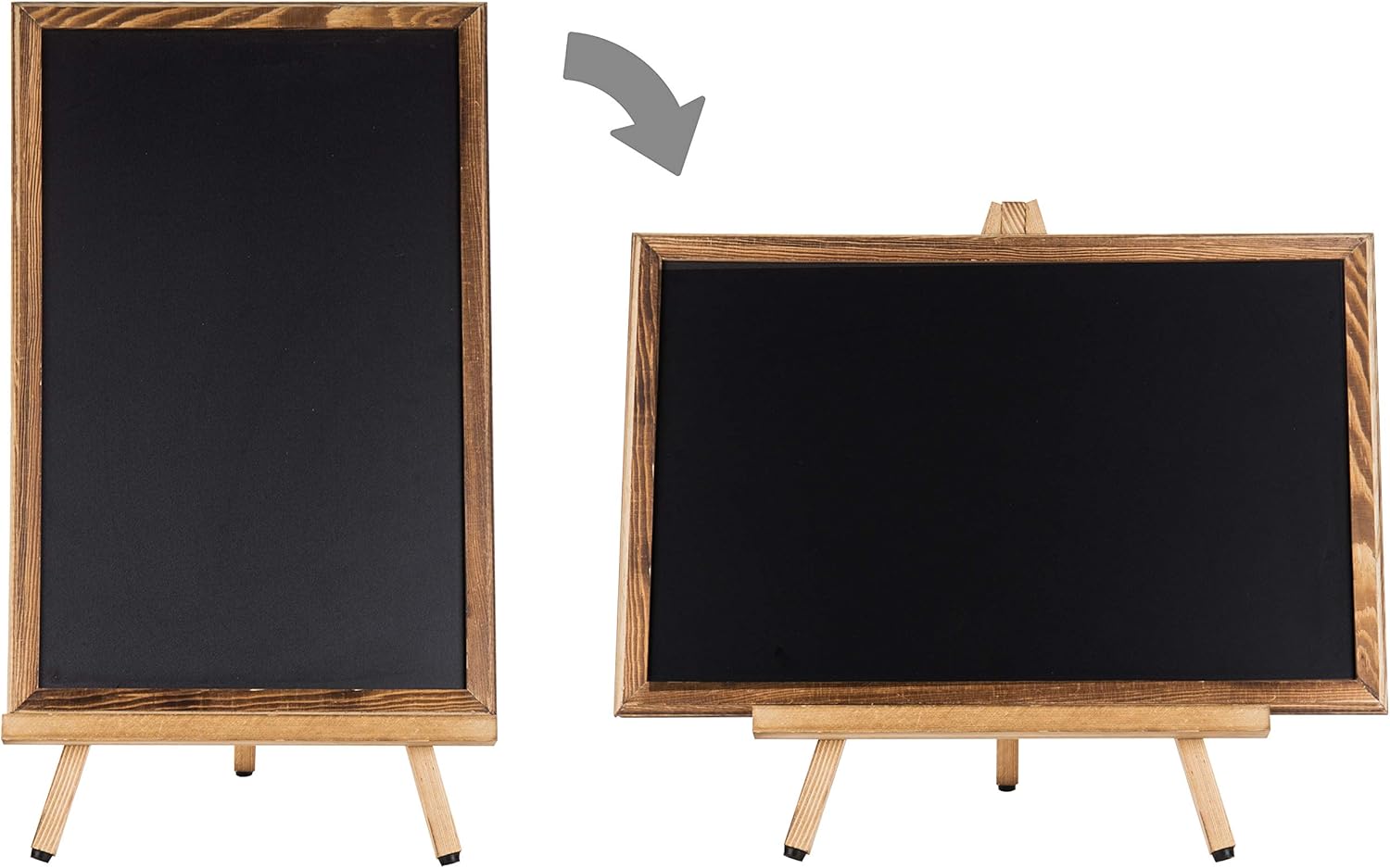 Detail of the burnt wood finish on the frame