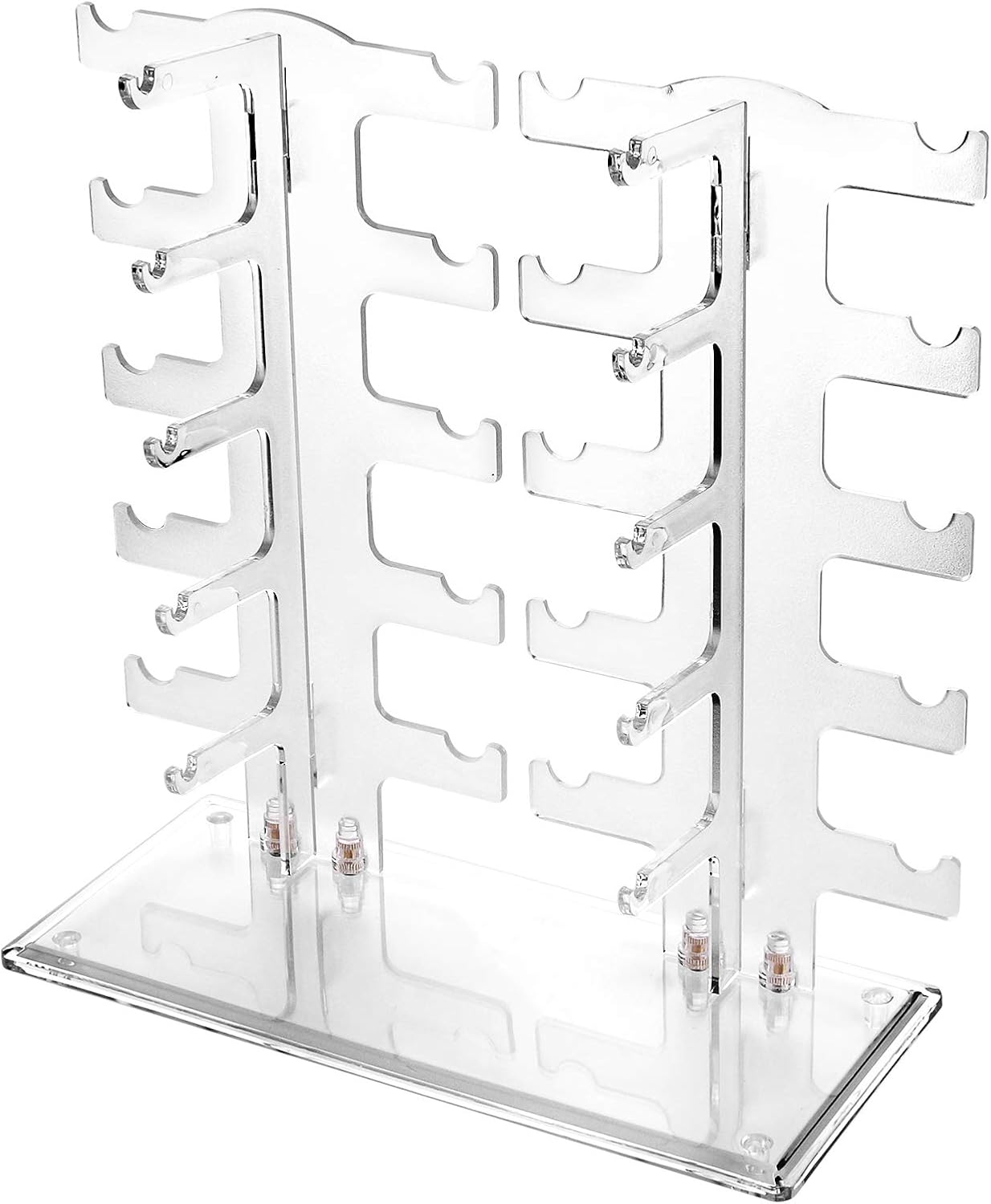 2-Row Transparent Sunglasses Rack & Glasses Display Stand