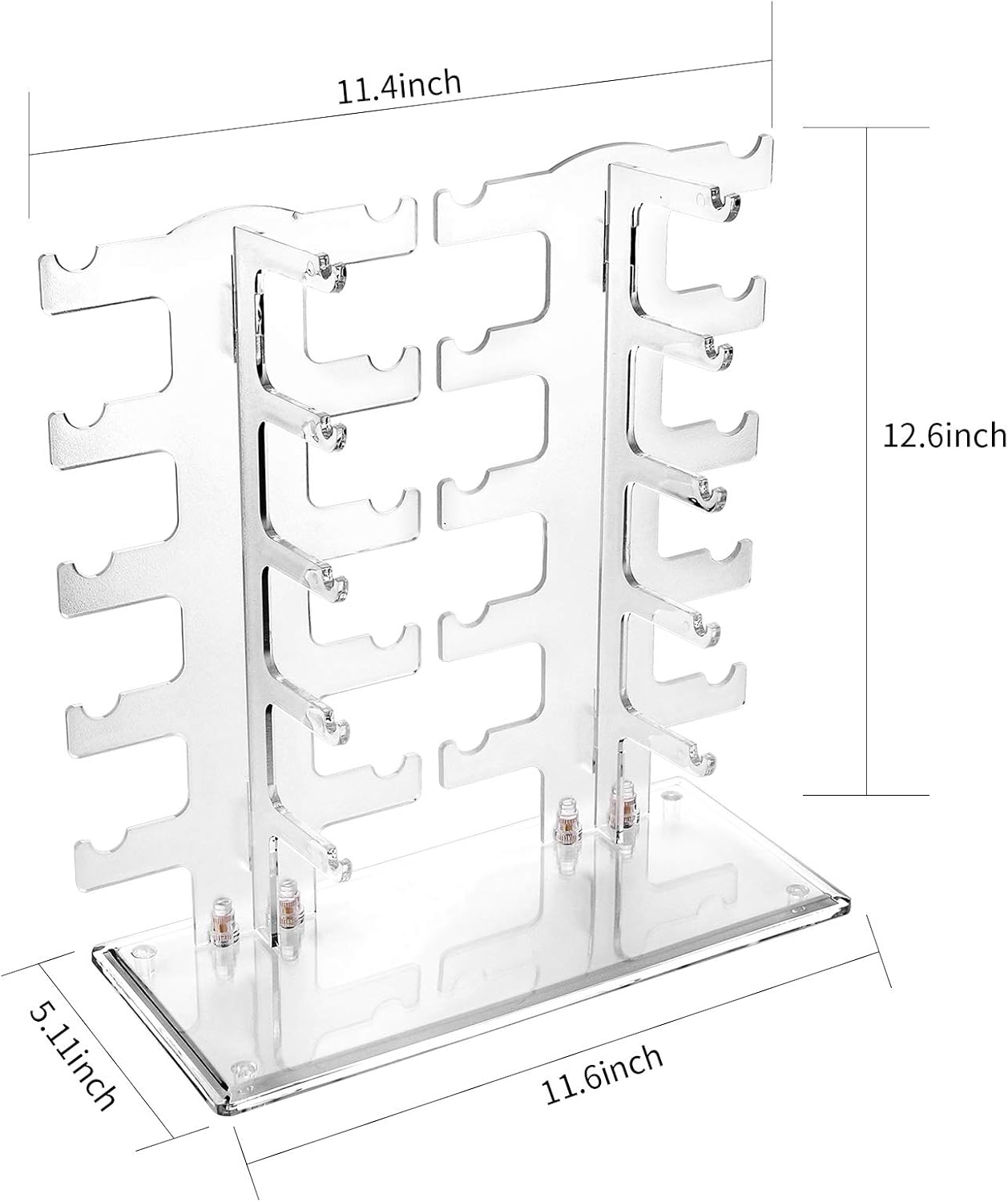 Easy assembly and sturdy transparent plastic construction