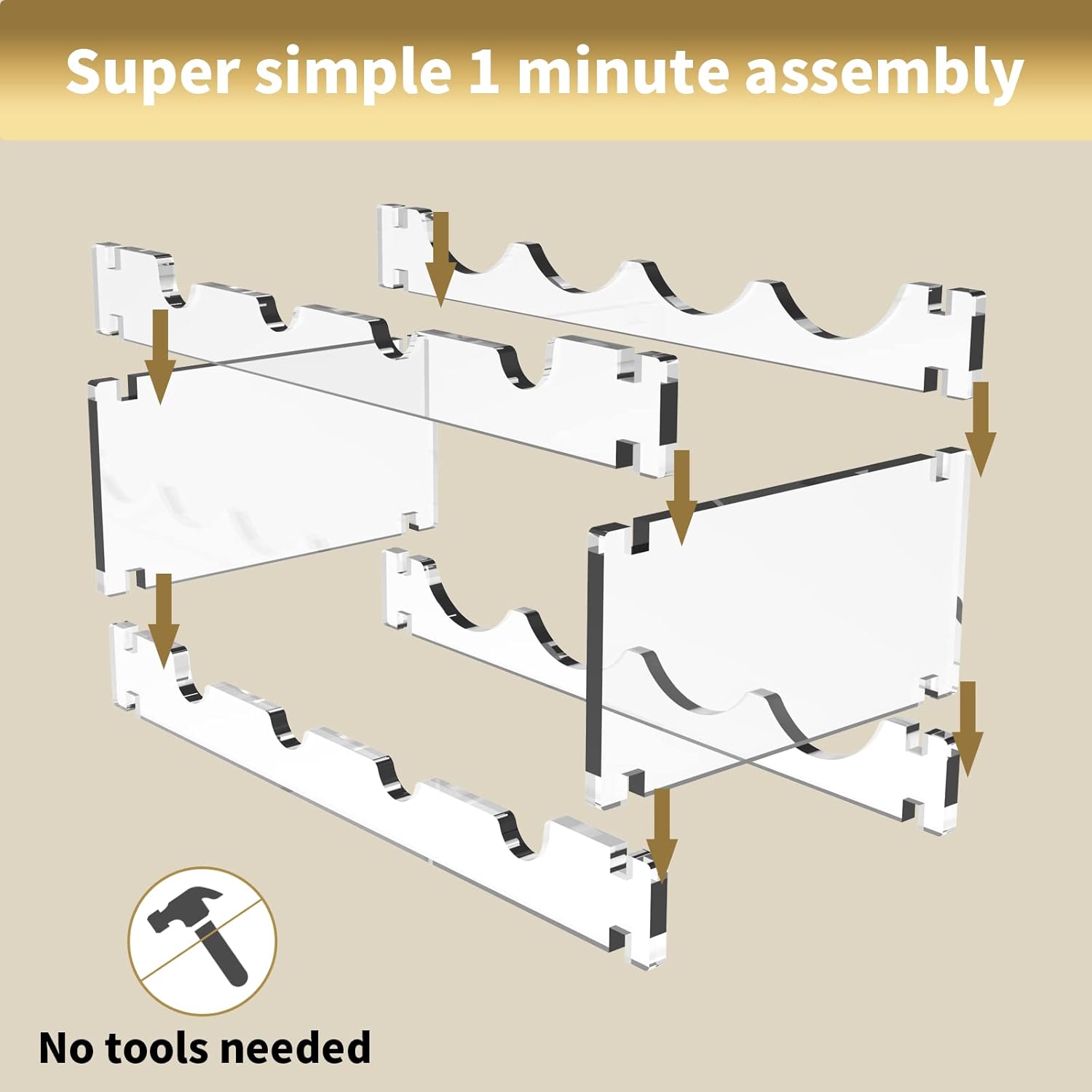 Each tier used separately as a 4-bottle rack