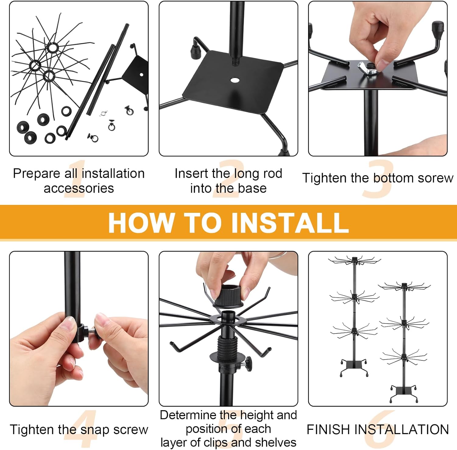 Each tier features multiple hooks for high capacity