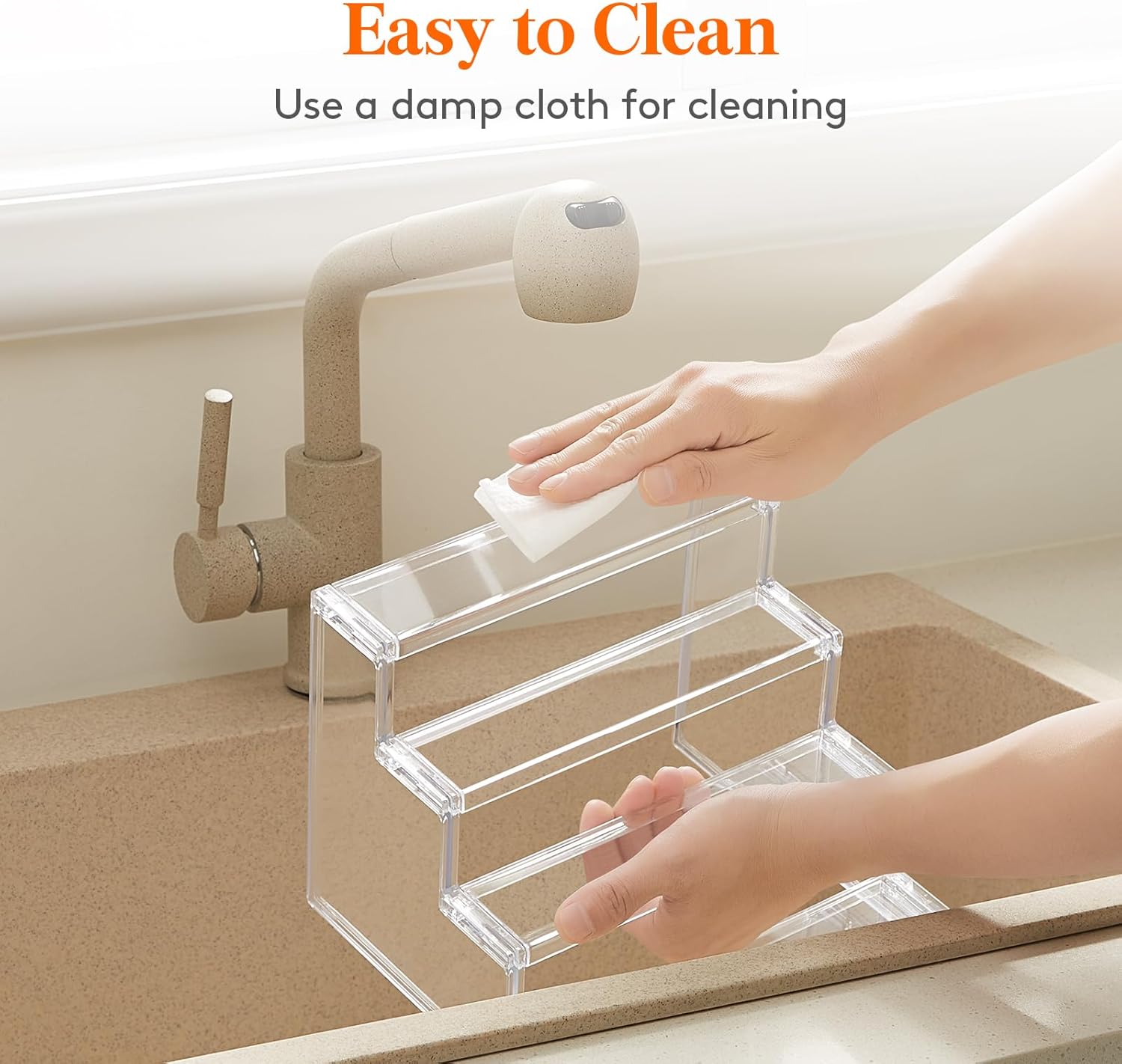 Durable, clear plastic construction