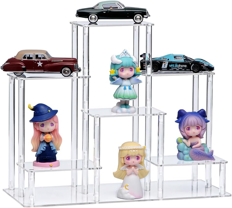 6-Tier Clear Acrylic Display Risers Stand Shelf