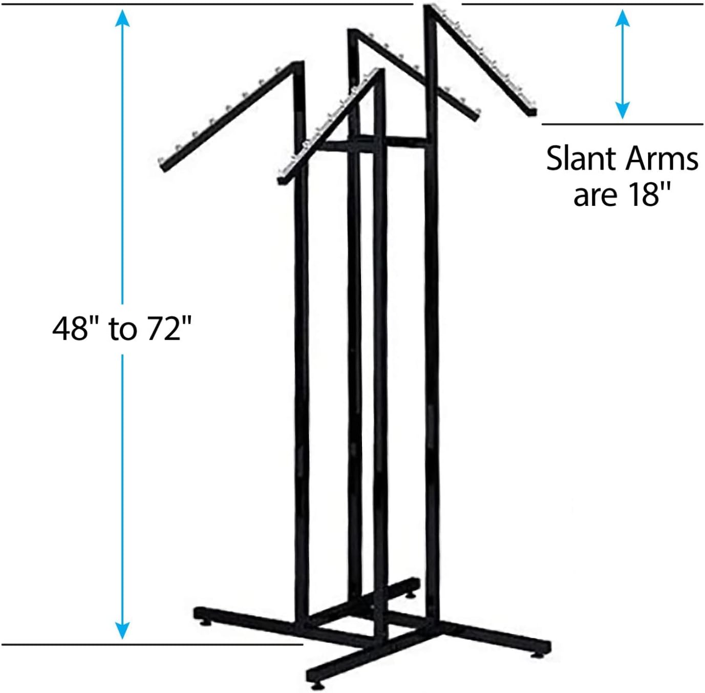 Close-up of the adjustable arms and heavy-duty metal construction
