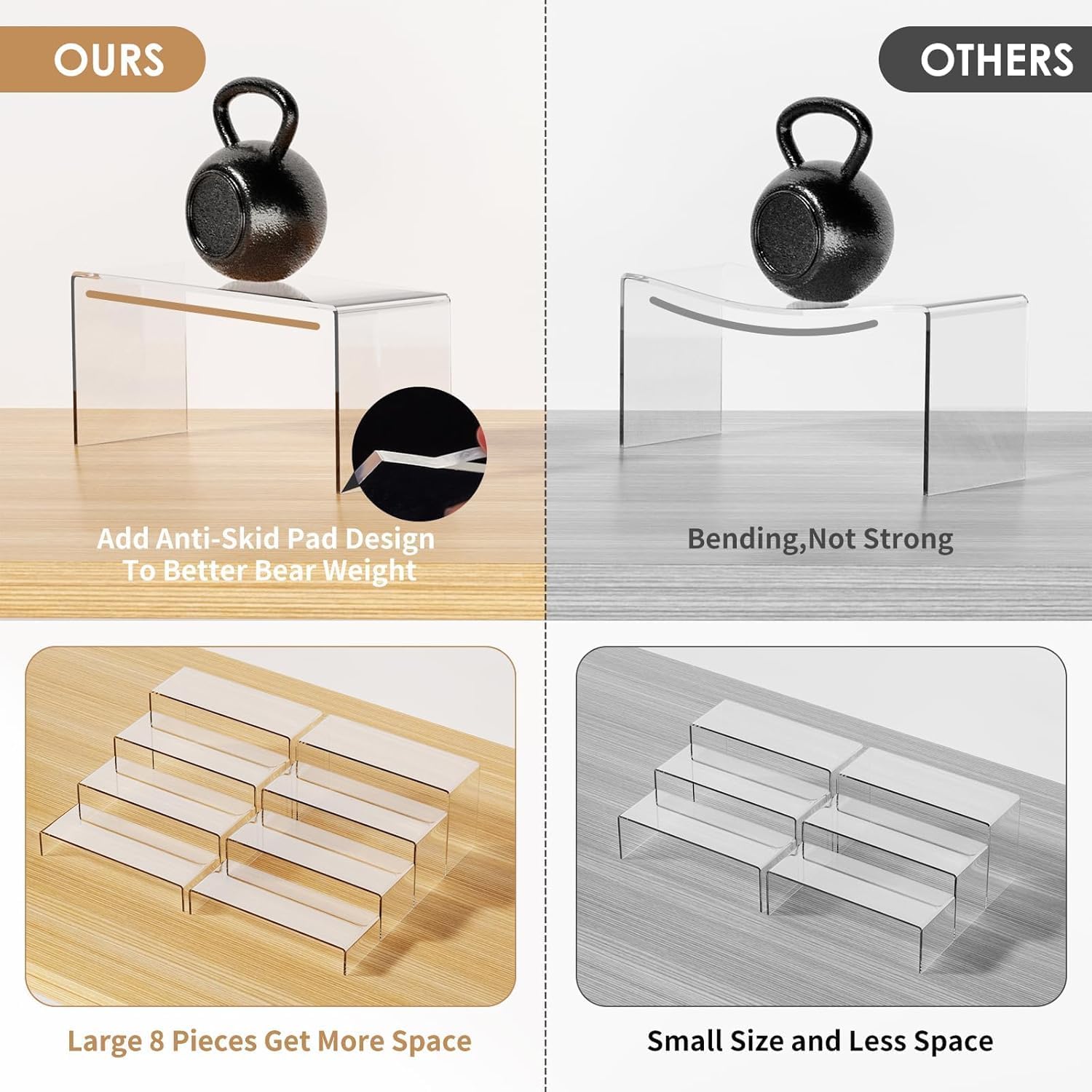 Set includes 4 different sizes for versatile arrangements