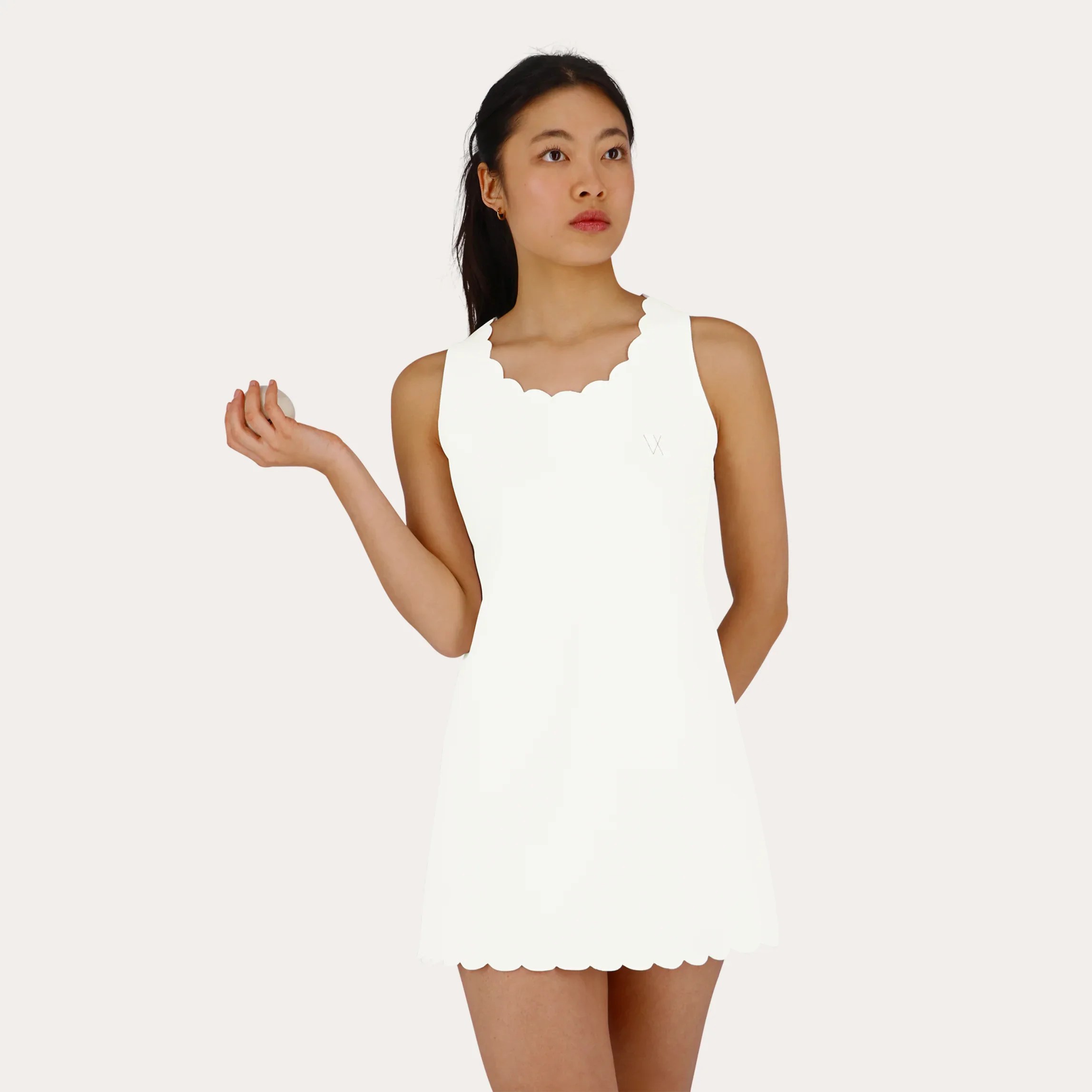 Helene-white1 Helene Scalloped Dress