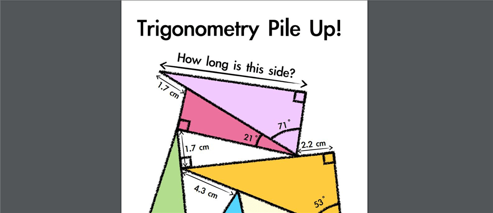 Right triangle trig pile up puzzle. Weblink Trigonometry Pile Up Great Maths Teaching Ideas Boost