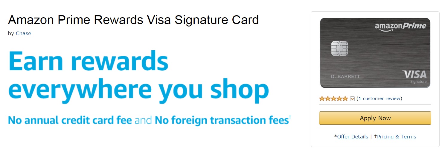 Rewards earning rate, earn 5% back at amazon.com and whole foods market with an eligible prime membership, 2% back at . New Amazon Prime Rewards Credit Card Earns 5 Back At Amazon Com View From The Wing