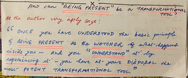 being Present your Transformation tool