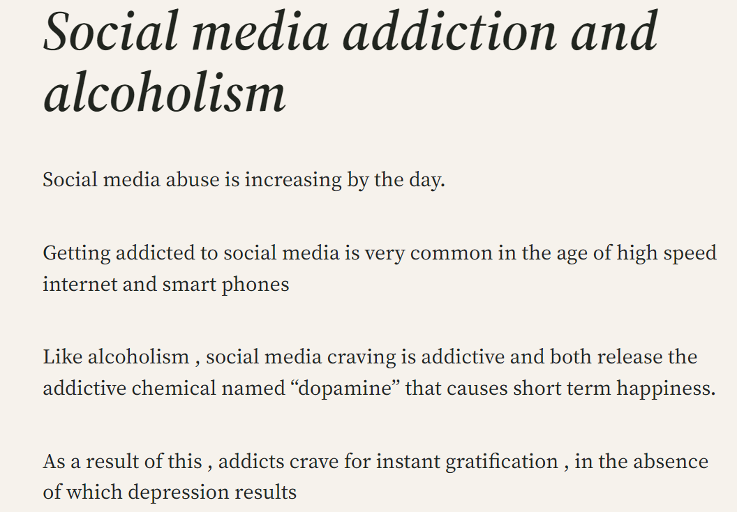 Avoid Addiction to Social Media