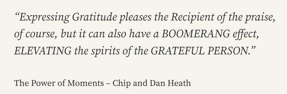 Learn to thank god during good times