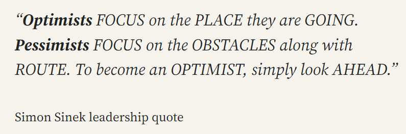 The gravitational pull of optimism