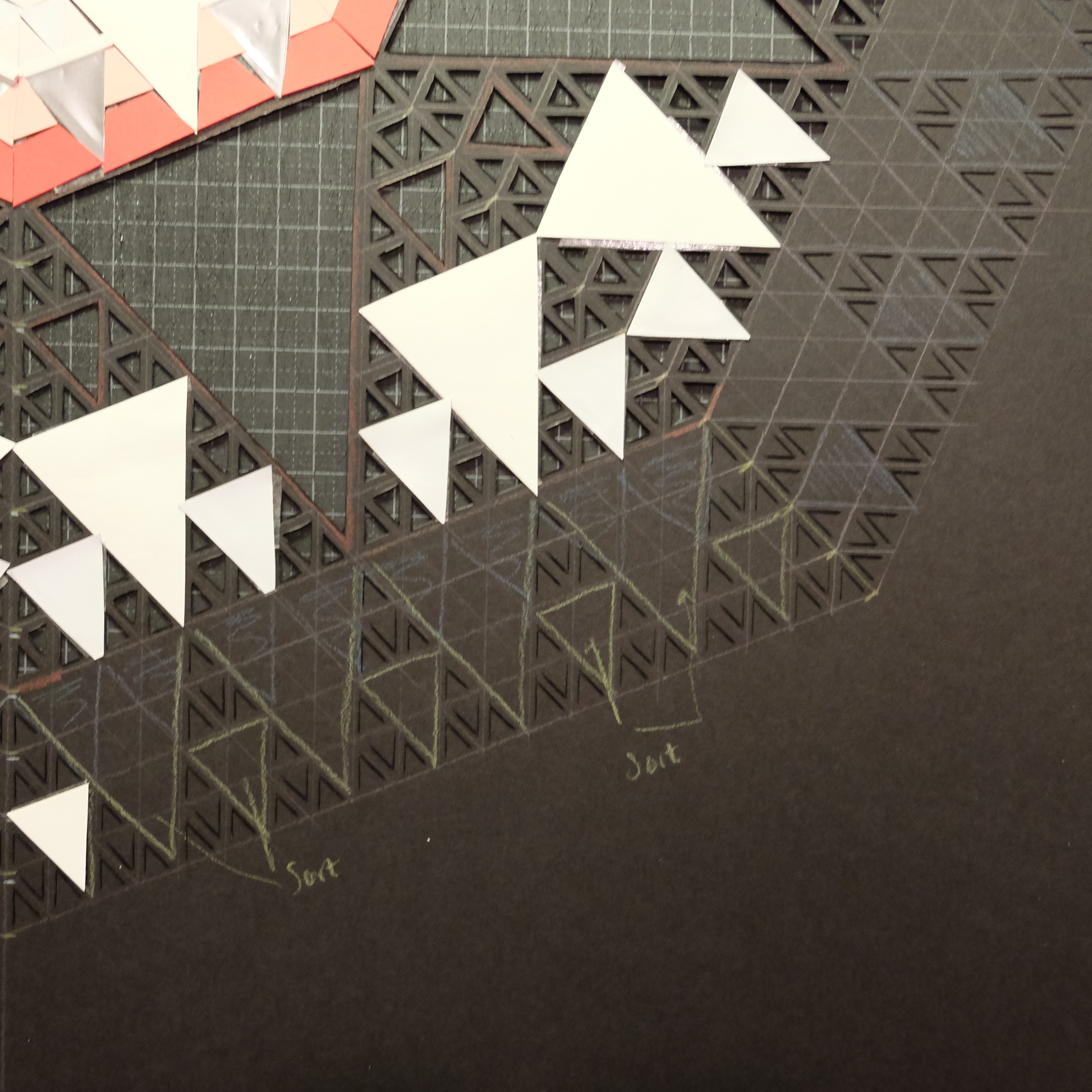 Farver bestemmes og klistres på bagside