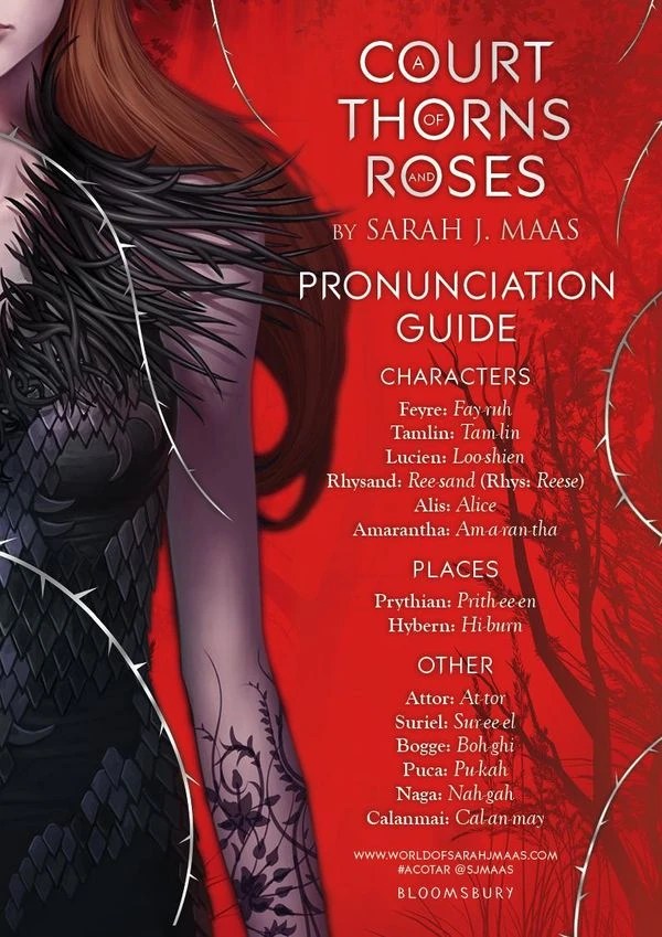 We return to fragrant and pink and petaled. User blog:Asnow89/Pronunciation Guide | A Court of Thorns and Roses Wiki | FANDOM powered by Wikia