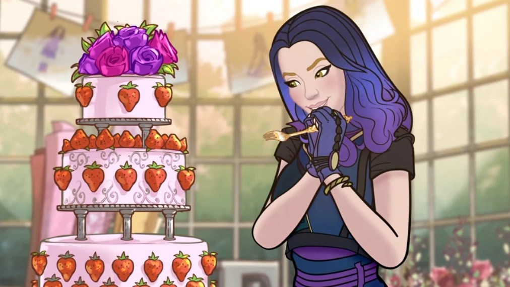 With mal and evie in wicked world. The Perfect Wedding Cake | Descendants Wiki | Fandom