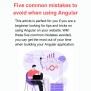 Five Common Mistakes To Avoid When Using Angular In 2023