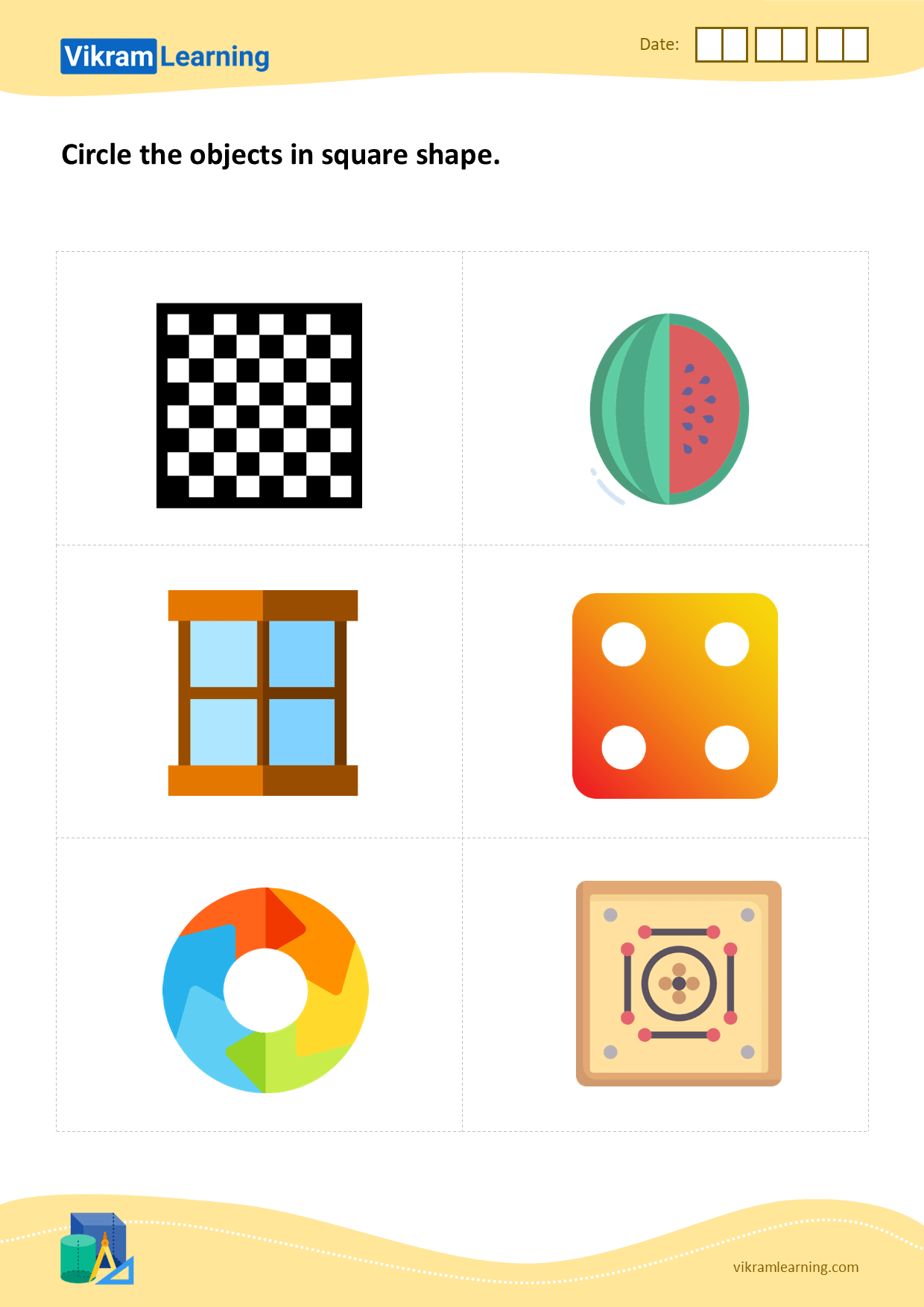 Square shape worksheet