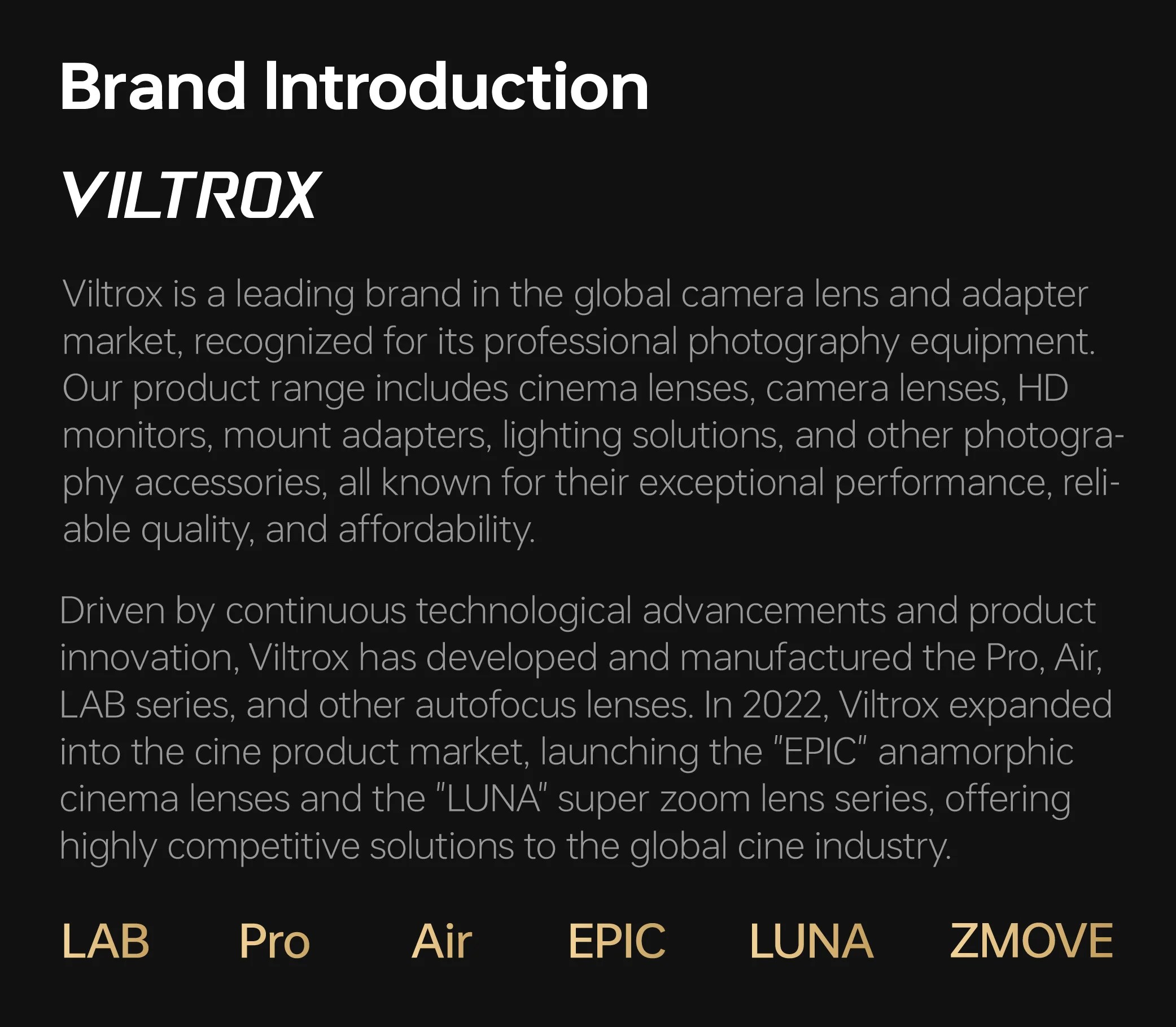 About Us Viltrox Store