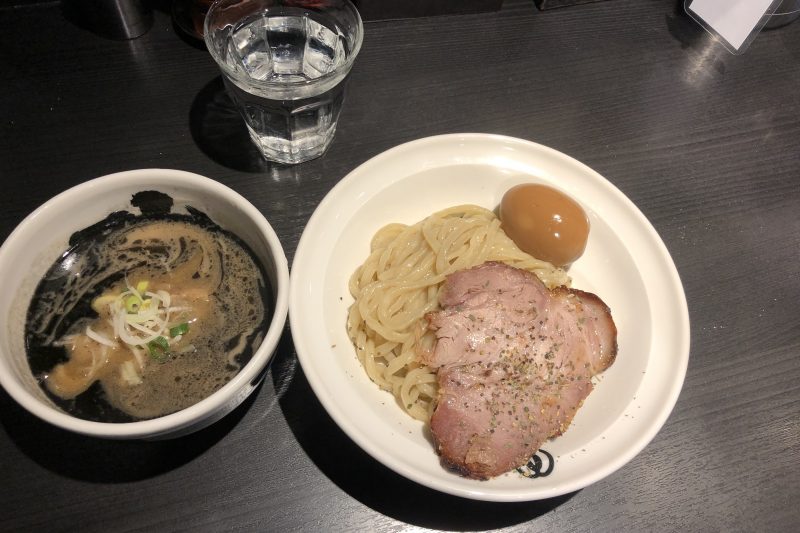 Black broth tsukemen near Ueno Park