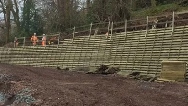 Timber Crib retaining walls