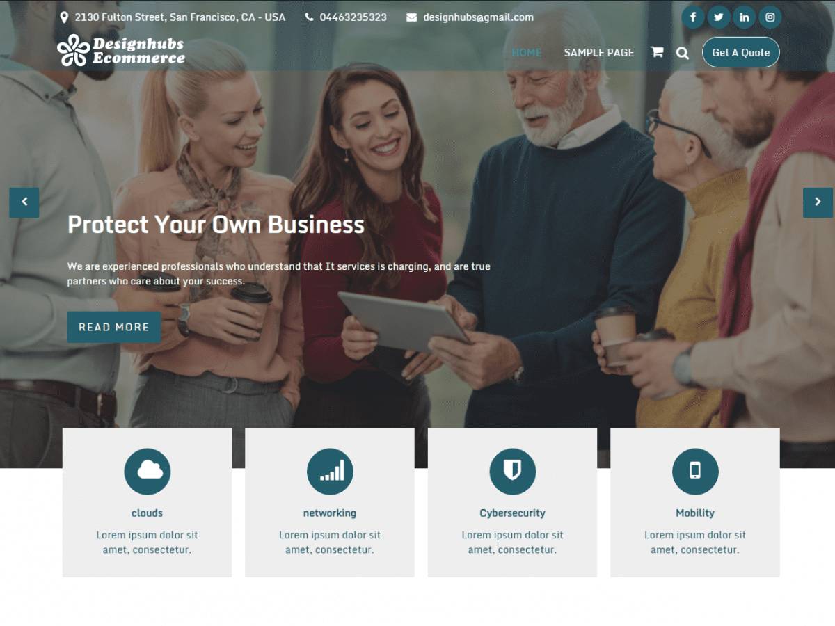 DesignHubs Ecommerce WordPress Theme