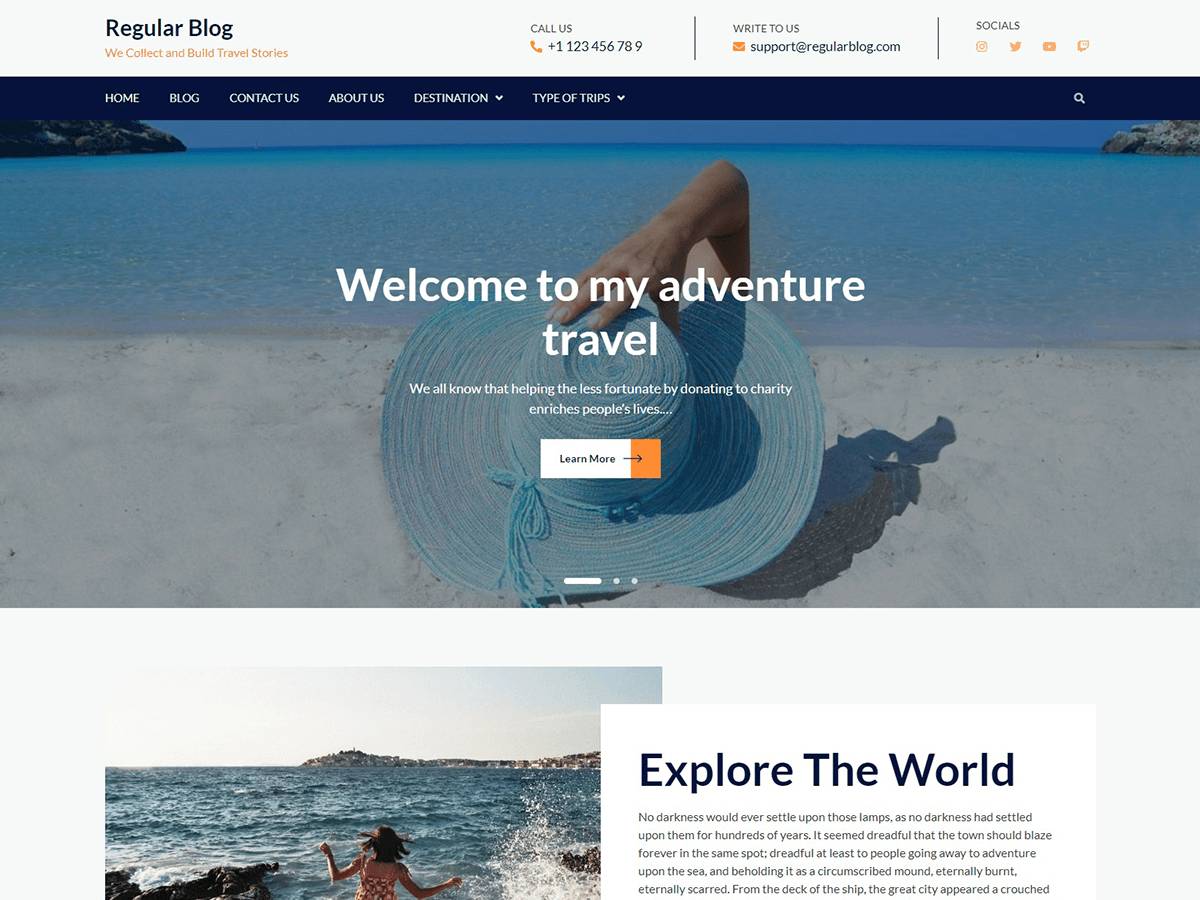 Regular Blog WordPress Theme