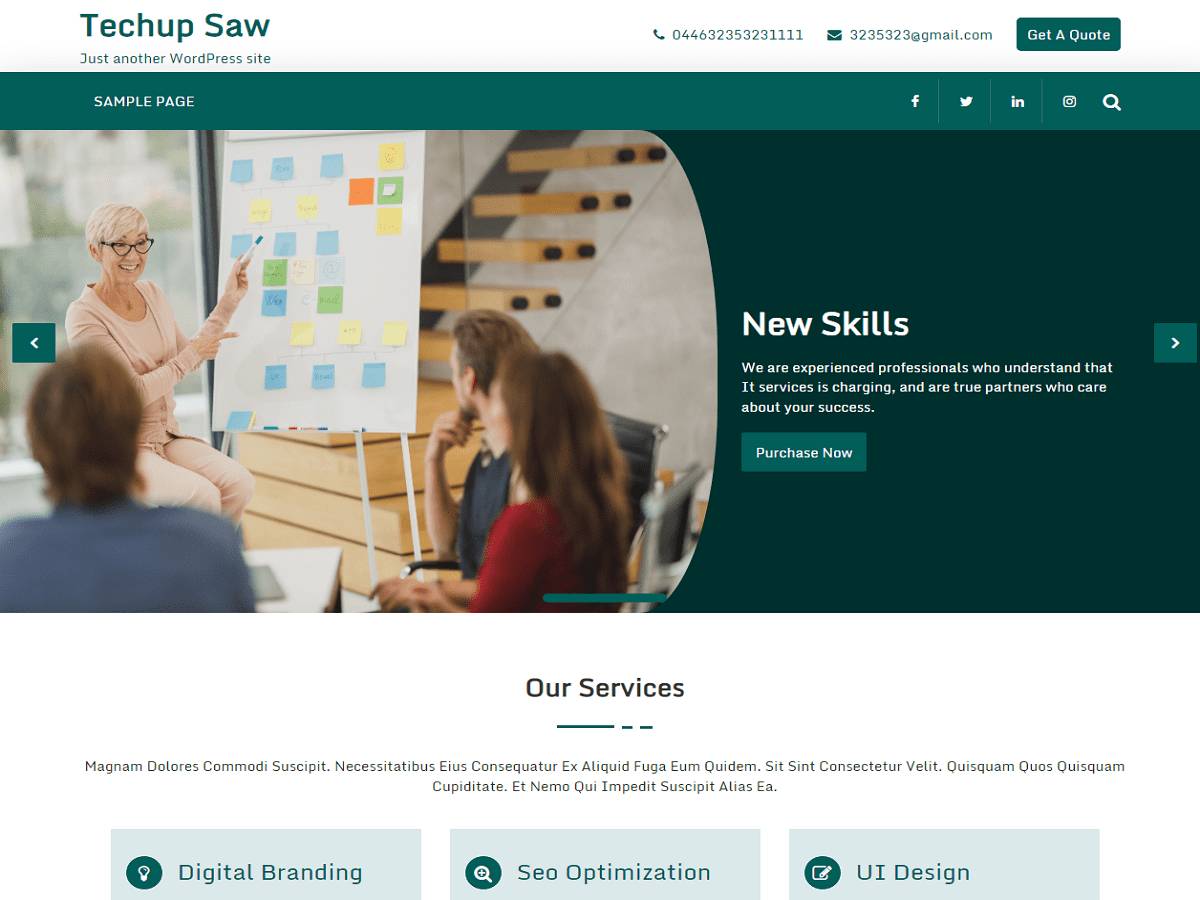 Techup Saw WordPress Theme