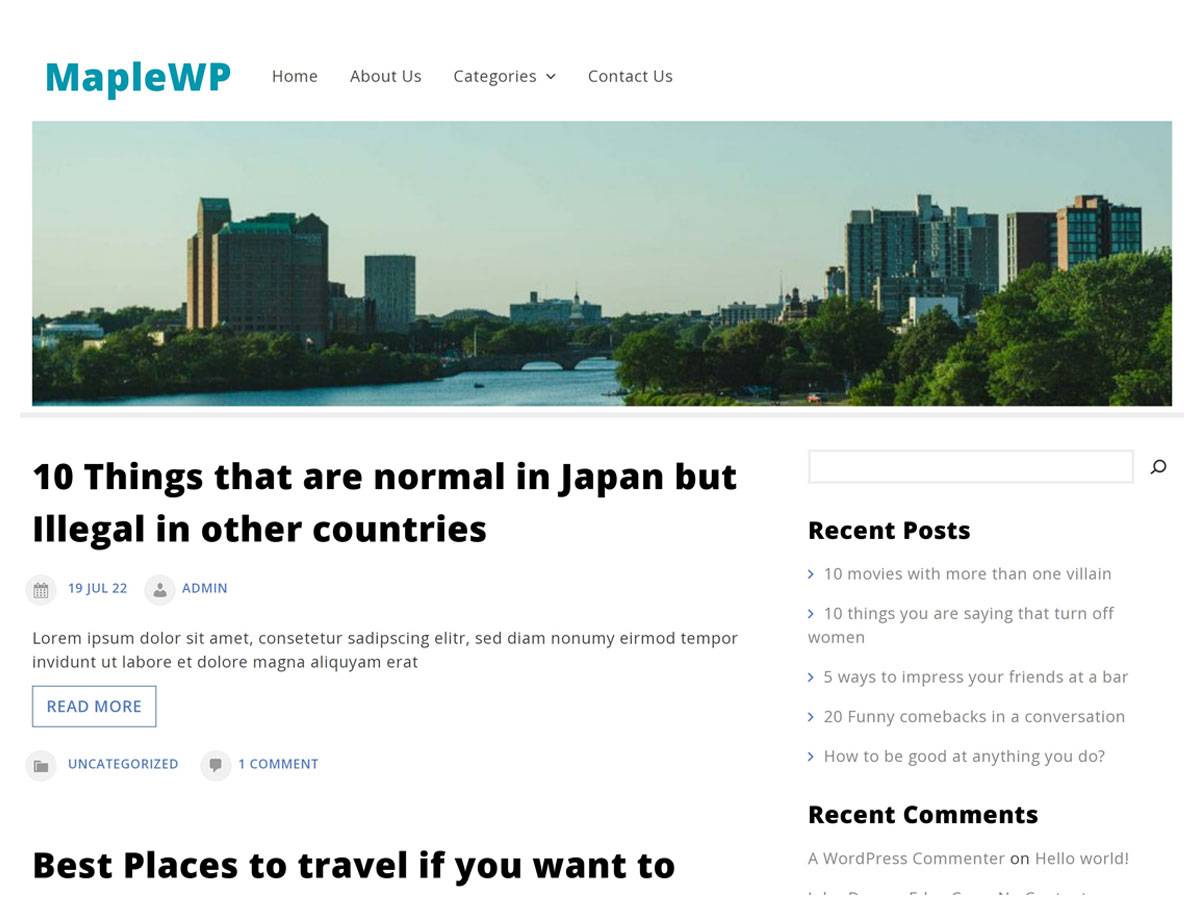 maplewp WordPress Theme