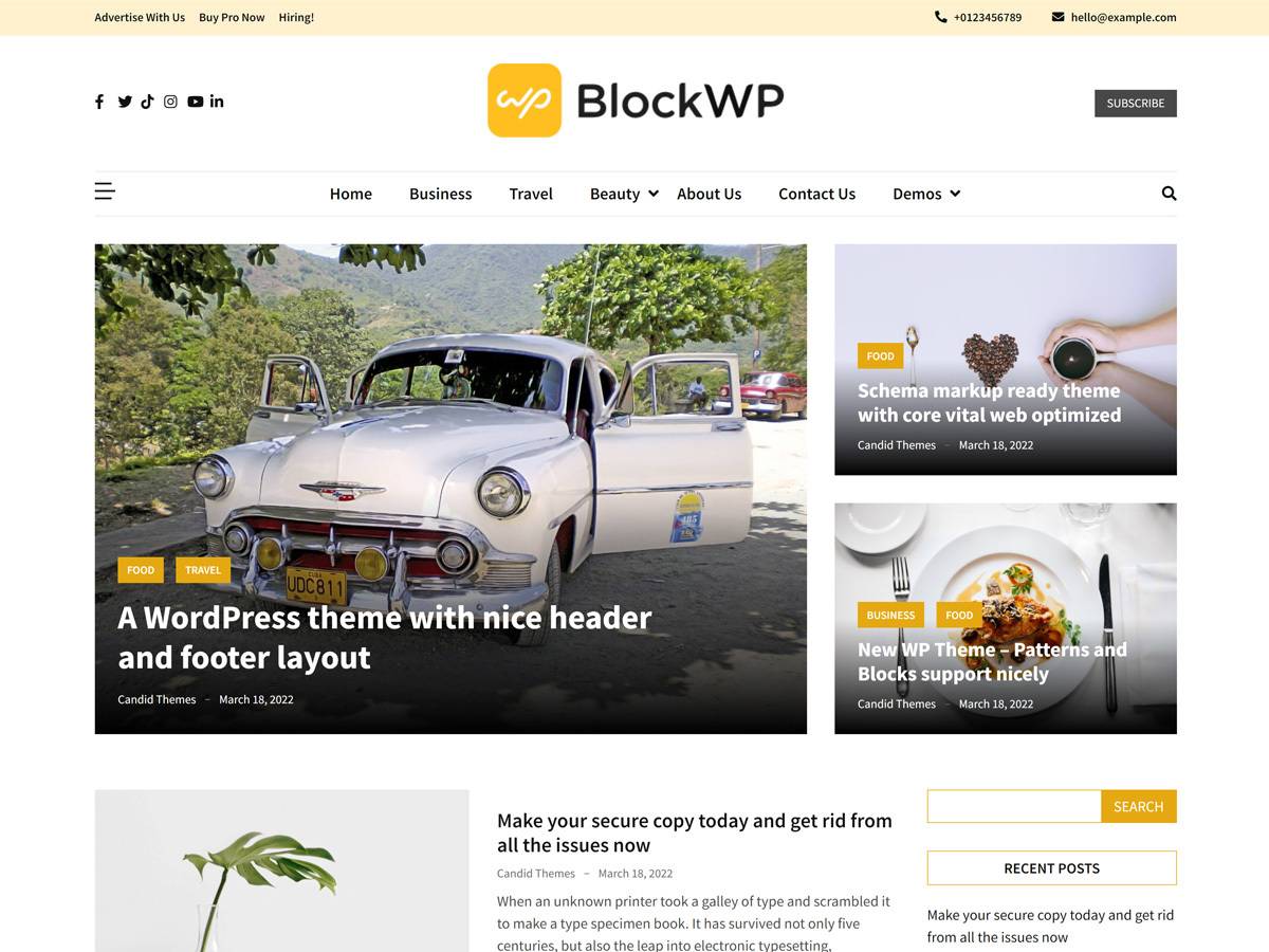 BlockWP WordPress Theme